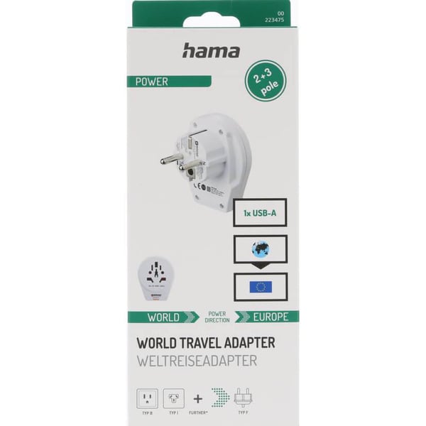 Rejseadapter Verden WORLD-EU