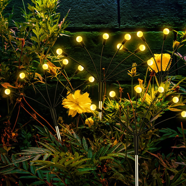 Firefly - Solcelledrevet hagebelysning  med 8 lys, 4-pakning MultiColor