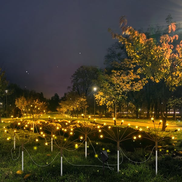 Firefly - Solcelledrevet hagebelysning  med 8 lys, 4-pakning MultiColor