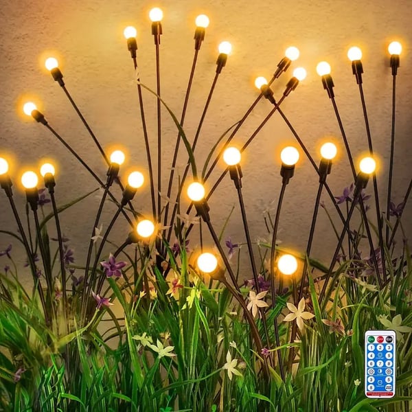 Solcelledrevne ildfluelys med 10 LED-lys, 4-pakning WarmWhite