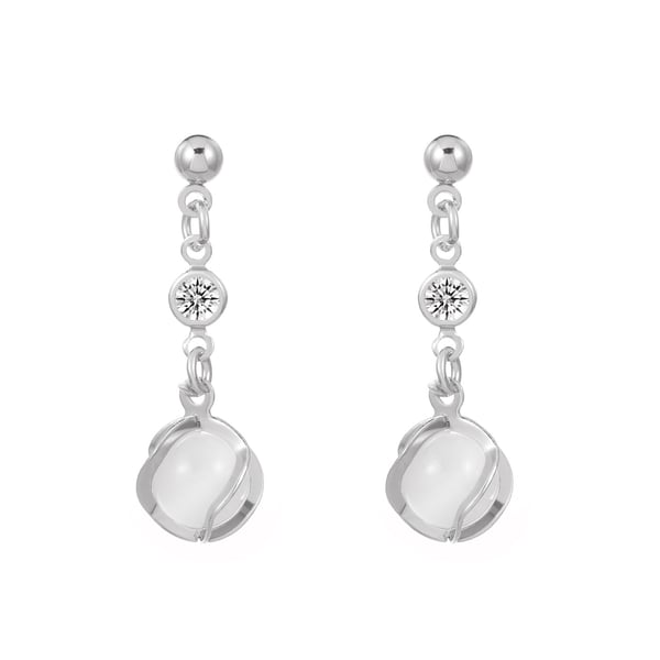Opal øredobber 1 par Silver