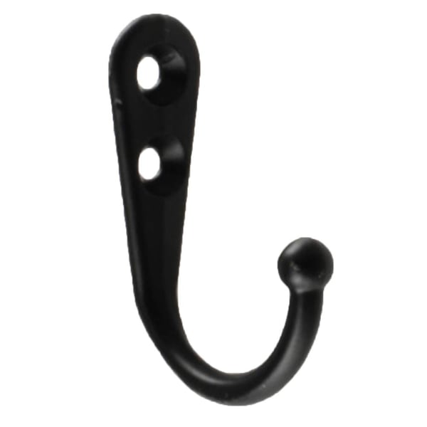 Seinäkoukut ruuveilla 10 kpl Black