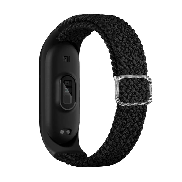 Urrem Nylon til Xiaomi Mi Band 3/4/5/6/7/NFC Black