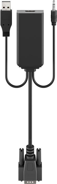 VGA-HDMI™-muunnin, jossa on 3,5 mm:n ääniliitäntä