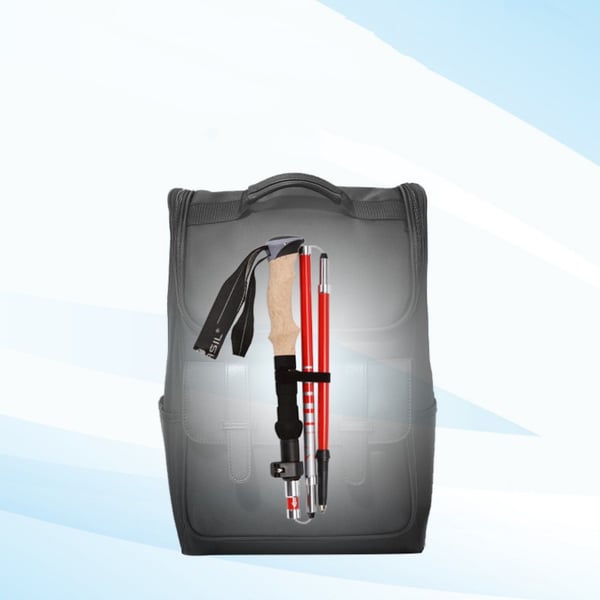 Ultralett sammenleggbar spaserstokk - 5 seksjoner 33-125 cm Black