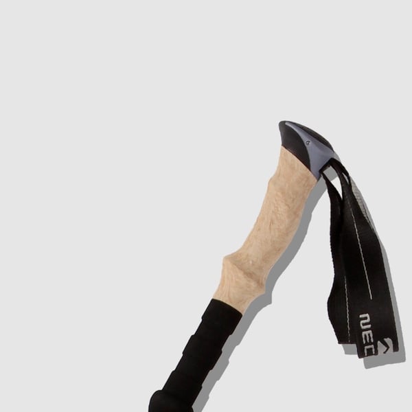 Ultralett sammenleggbar spaserstokk - 5 seksjoner 33-125 cm Black
