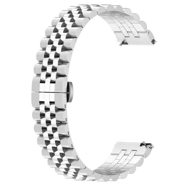 Justerbar universell 20 MM femrads perleklokkerem Silver