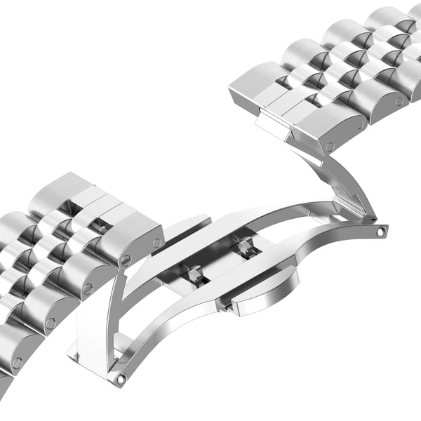 Justerbar universell 20 MM femrads perleklokkerem Silver