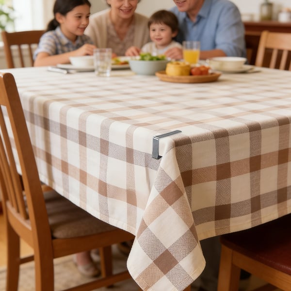 Bordduksklemmer Rustfritt Stål Silver 6-pack