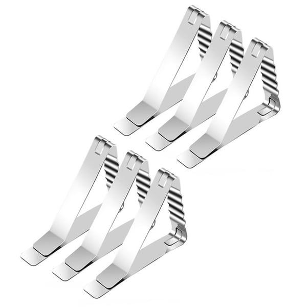 Kangaspidike / kangasklipsit 6 kpl Silver