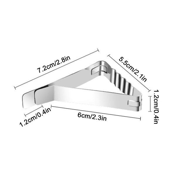 Kangaspidike / kangasklipsit 6 kpl Silver
