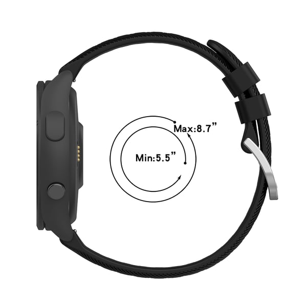 Urrem silikone Garmin Forerunner 265S Black Garmin Forerunner 265S 18 mm