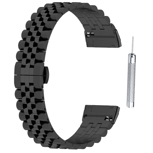 Klokkerem i rustfritt stål Black Fitbit Versa 3 / 4 / 5