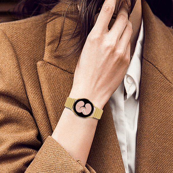 Klokkerem i rustfritt stål Gold Samsung Watch s / Samsung Watch 5 / Huawei GT 20 mm