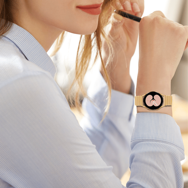 Klokkerem i rustfritt stål Gold Samsung Watch s / Samsung Watch 5 / Huawei GT 20 mm