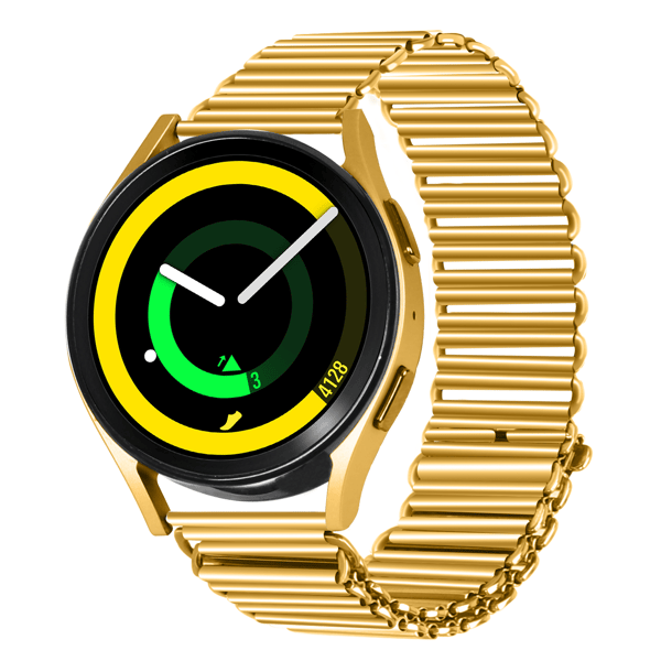 Klokkerem i rustfritt stål Gold Samsung Watch s / Samsung Watch 5 / Huawei GT 20 mm