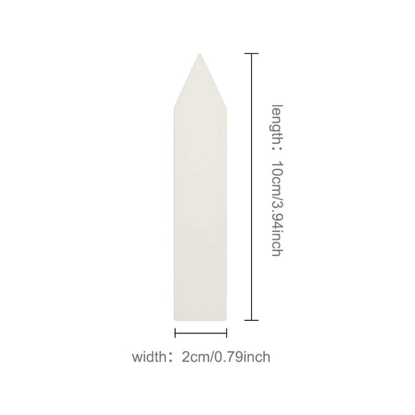 Planteetiketter / planteskilt for enkel planteidentifikasjon - 100-pakning White 10x2 cm