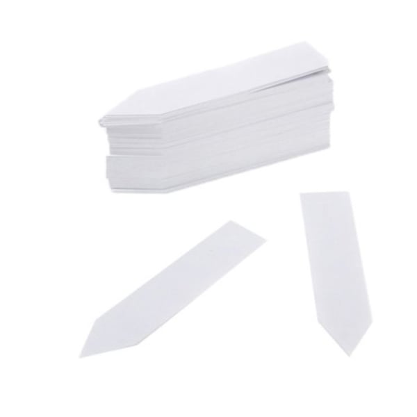 Planteetiketter / planteskilt for enkel planteidentifikasjon - 100-pakning White 10x2 cm