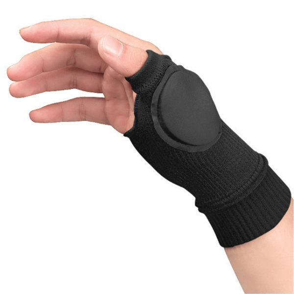 Håndleds tommelfingerstøtte kompressionshandsker 1 par Black
