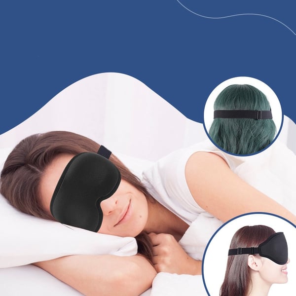 3D sovemaske med ørepropper
