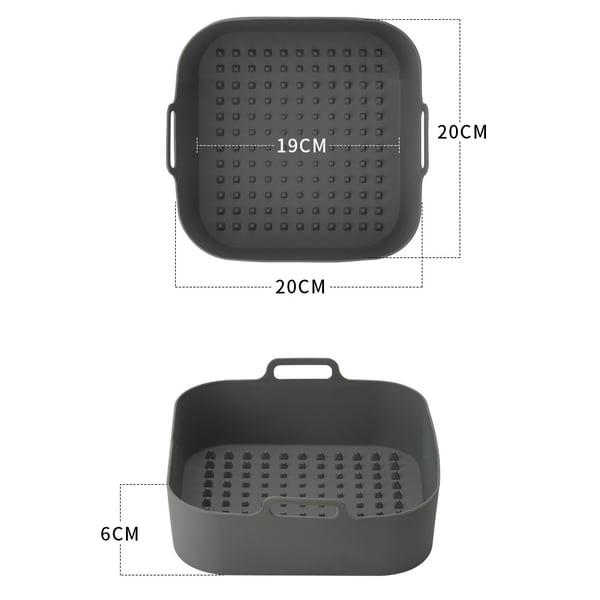 Silikonskål til Air Fryer Grey 20 cm