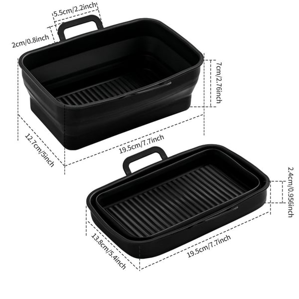 Sammenleggbar form av silikon til Air Fryer, 2-pakning Black Ninja 201410