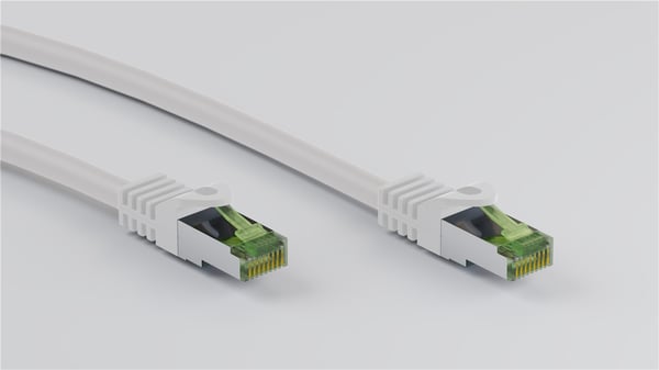 GHMT-certifierad CAT 8.1 patchkabel, S/FTP (PiMF), vit