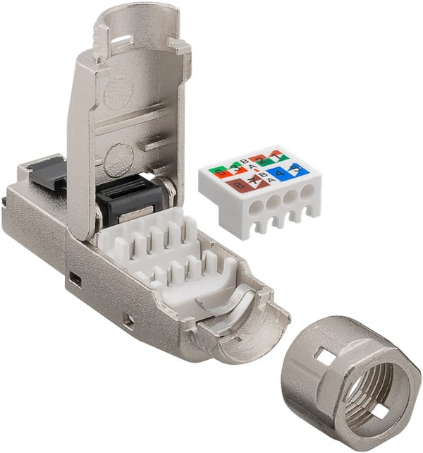 CAT 8.1, STP skjermet RJ45-kontakt for verktøyfri montering