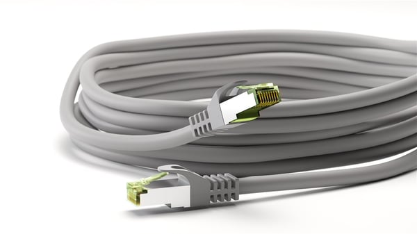 GHMT-sertifioitu CAT 8.1 patch-kaapeli, S/FTP (PiMF), harmaa