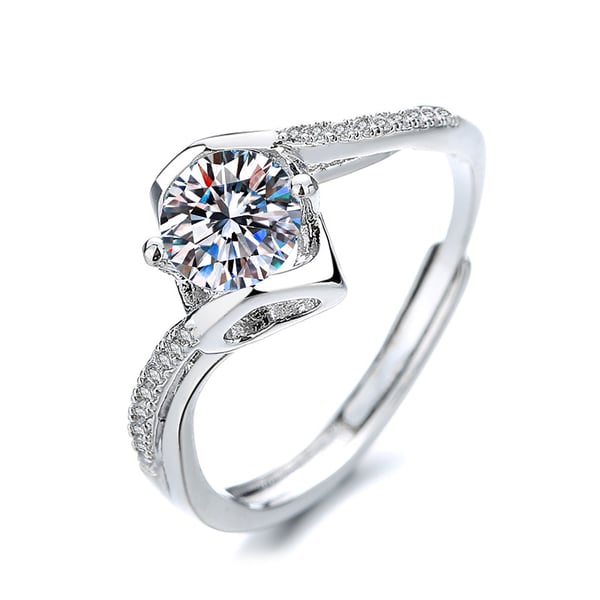 Bling zirkon ring sæt 4-pak Silver