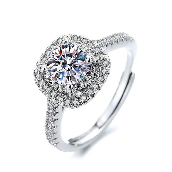 Bling zirkon ring sæt 4-pak Silver