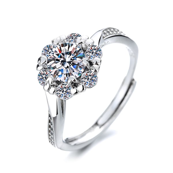 Bling zirkon ring sæt 4-pak Silver