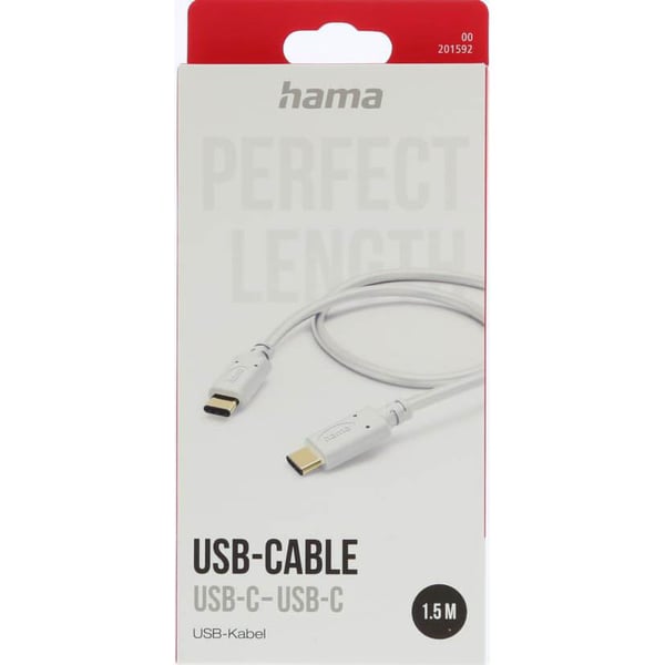 Ladekabel USB-C Hvit 1.5m