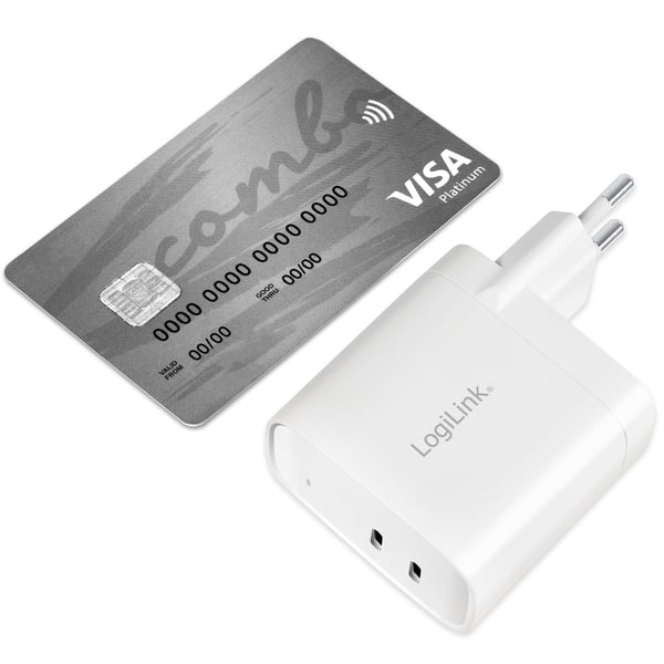 USB oplader 2 x USB-C PD 40W GaN