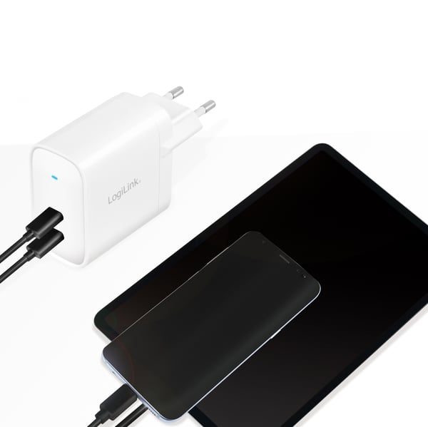 USB oplader 2 x USB-C PD 40W GaN