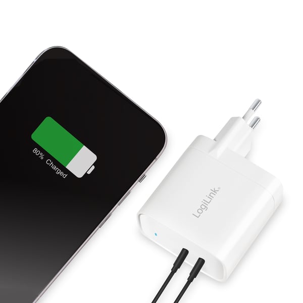 USB oplader 2 x USB-C PD 40W GaN