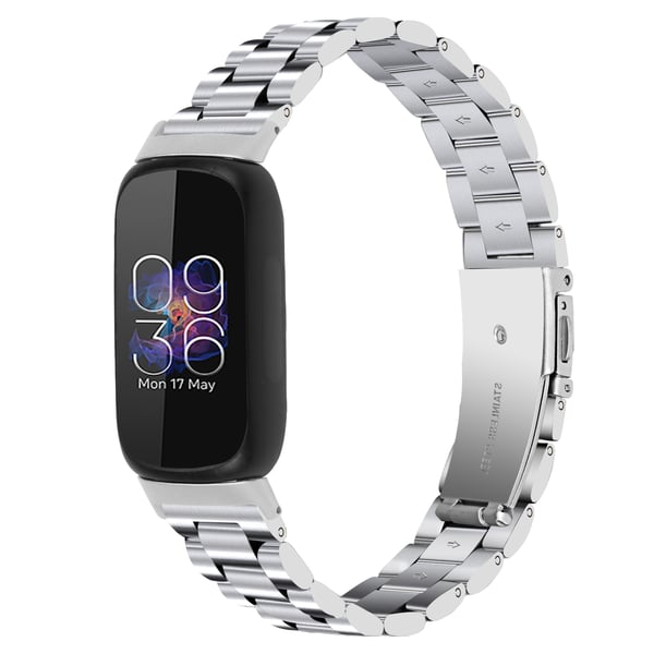 Klokkearmbånd i rustfritt stål Silver Fitbit Inspire 3
