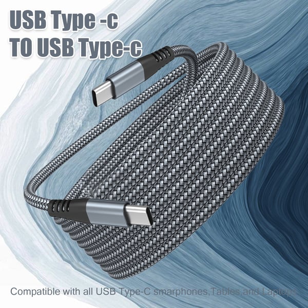 USB-C ladekabel 60 W hurtig opladning Grey 2 m