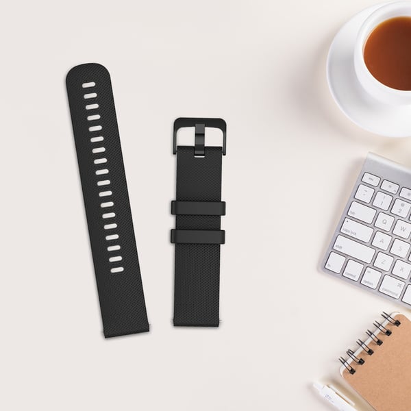 Klokkereim silikon Black Garmin Venu, Vivomove, Move, Vivoactive, Forerunner, Approach S40 20 mm