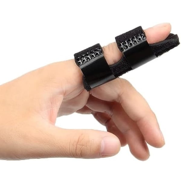 Fingerstøtte / fingerskinne med velcro Black