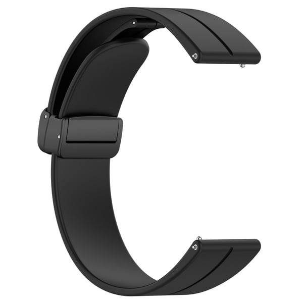 Klokkebånd magnetisk spenne silikon Black Samsung Galaxy Watch 3 45 mm/Gear S3 Classic, Frontier, Huawei Watch Buds/GT Runner/GT2 Pro, Xiaomi Watch S1 Pro, Garmin Forerunner 255/Vivoactive 4 22 mm