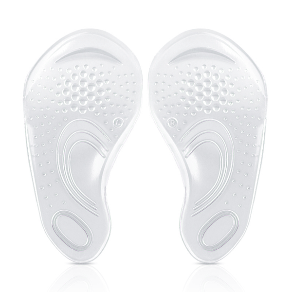 1 par Flat Feet Arch Orthotic Support innleggssåler Transparent