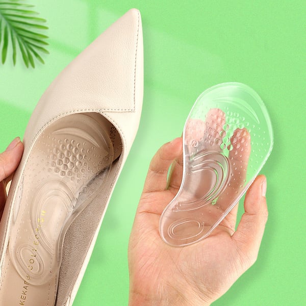 1 par Flat Feet Arch Orthotic Support innleggssåler Transparent