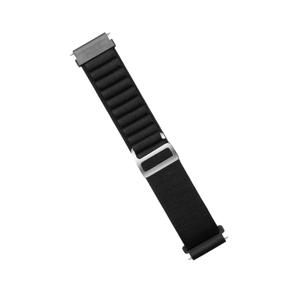 Klokkereim flettet nylon Black Samsung Galaxy Watch 5 / Watch 5 Pro, Samsung Galaxy Watch 4 40 mm / 44 mm 20 mm