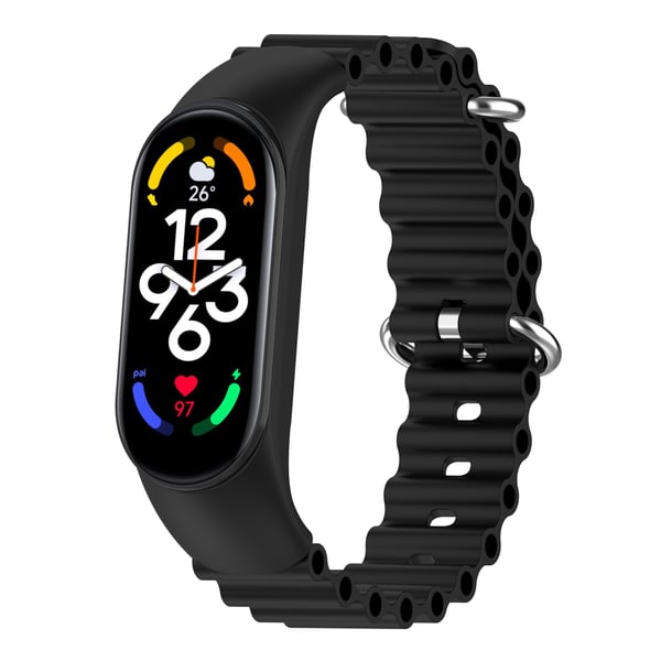 Kellon ranneke Black Mi Band 5 / 6 / 7 18.5 cm