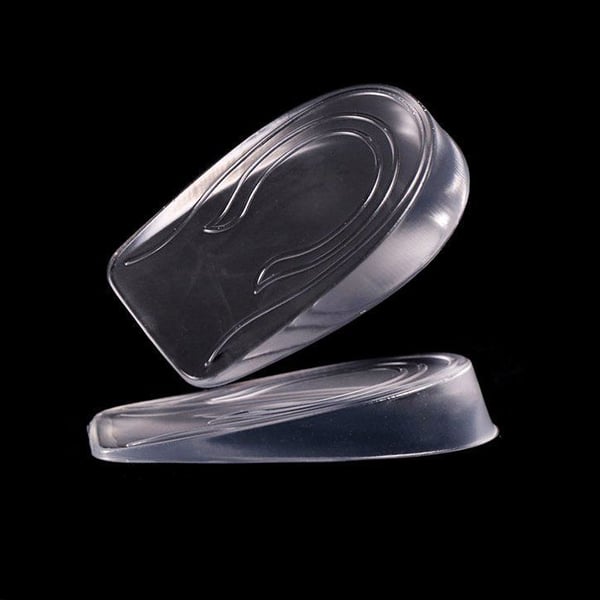 Mannlig modell silikon usynlig heightening innleggssåler 1 par Transparent Inner height increase: 2 cm