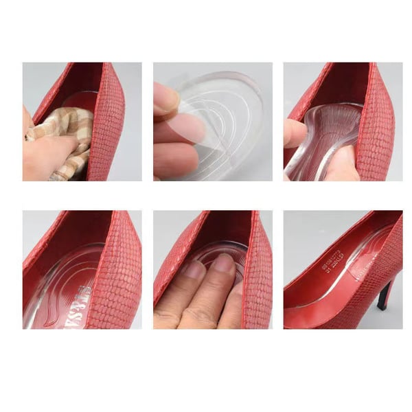Mannlig modell silikon usynlig heightening innleggssåler 1 par Transparent Inner height increase: 2 cm
