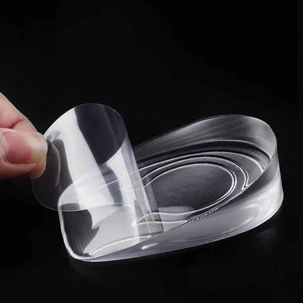 Mannlig modell silikon usynlig heightening innleggssåler 1 par Transparent Inner height increase: 2 cm