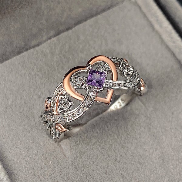 Naisten sydänsormus Silver 17.4 mm