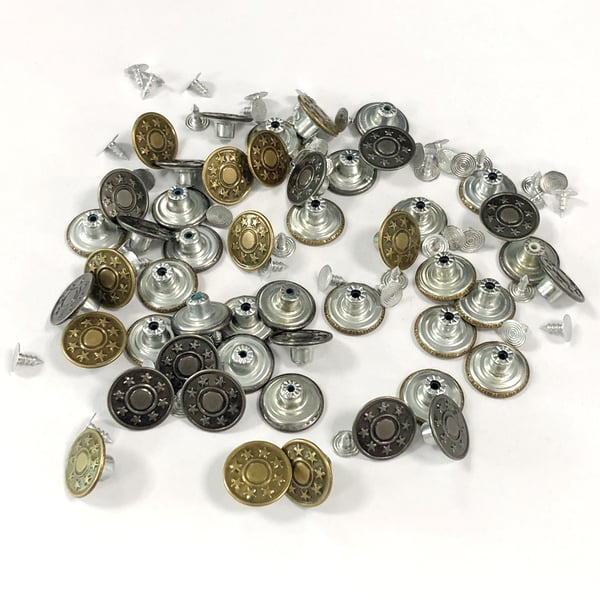 50 farkkunappia 17 mm